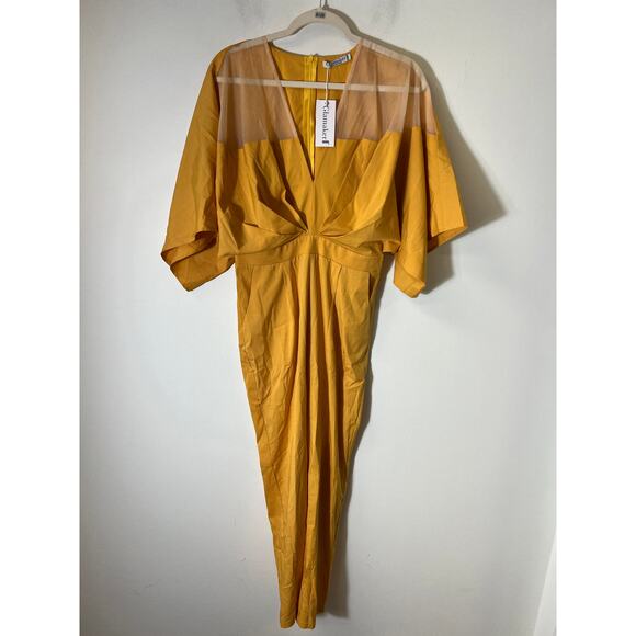 Glammaker Yellow Jumpsuit Size Medium New with tags - Picture 1 of 5